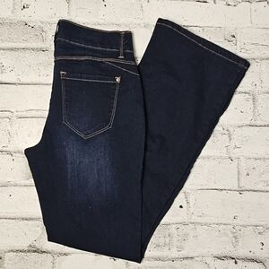 Curve Appeal High Rise Bootcut Jeans Dark Wash Stretch Size 6 / 28